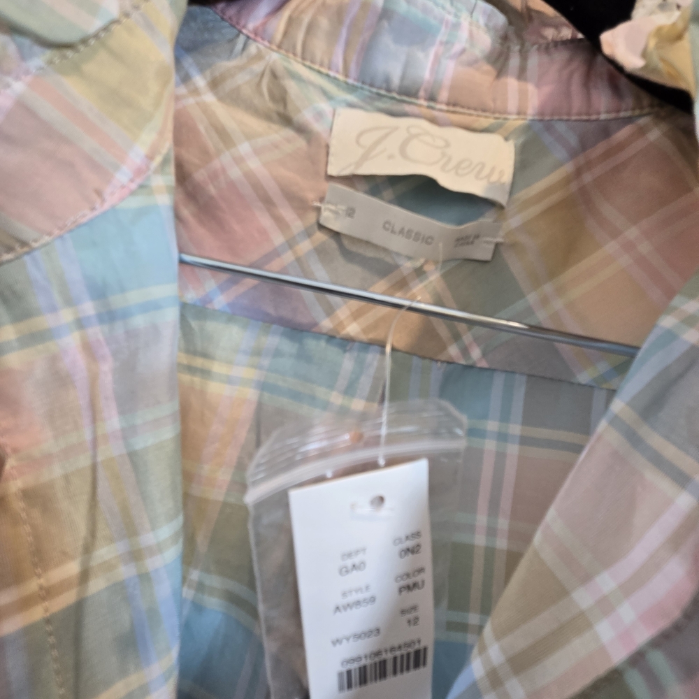 J. Crew Vintage Inspired Multicolor Plaid Shirt - Picture 2 of 4